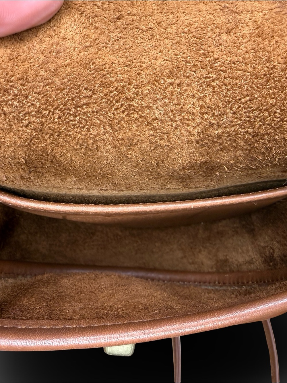 Coach 9826 Tan Leather Crossbody Belt pouch Saddle Bag with Gold Hardware - Picture 6 of 7